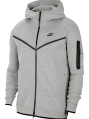 Nike Grey Tech Fleece Zip Through Hoodie - Image 5 of 5