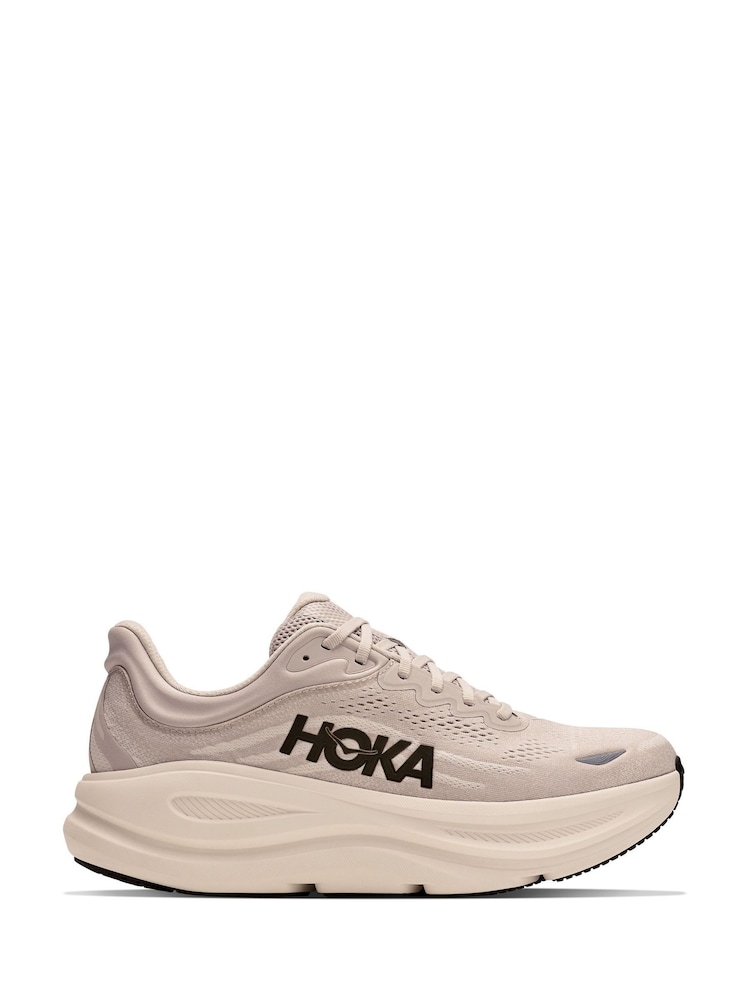 HOKA Cream Albaster Bondi 9 Trainers - Image 1 of 6 HOKA Cream Albaster Bondi 9 Trainers - Image 1 of 6