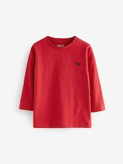 Red Long Sleeve Plain T-Shirt (3mths-7yrs) - Image 1 of 3