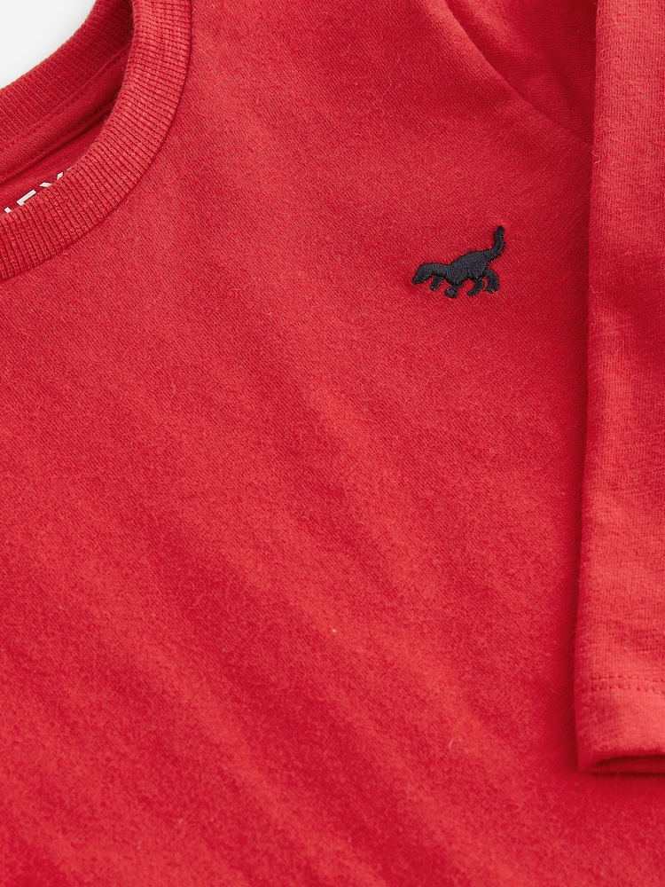 Red Long Sleeve Plain T-Shirt (3mths-7yrs) - Image 3 of 3