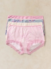 White Stuff Pink Hipster Knickers Set 4 Pack - Image 1 of 5