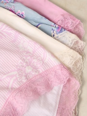 White Stuff Pink Hipster Knickers Set 4 Pack - Image 5 of 5