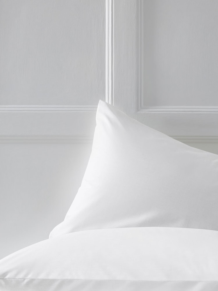 Set of 2 White Cotton Rich Pillowcases - Image 2 of 2