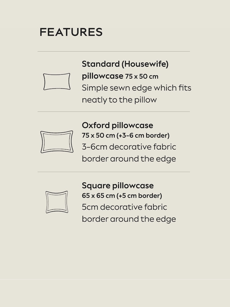 Set of 2 White Cotton Rich Pillowcases - Image 3 of 3