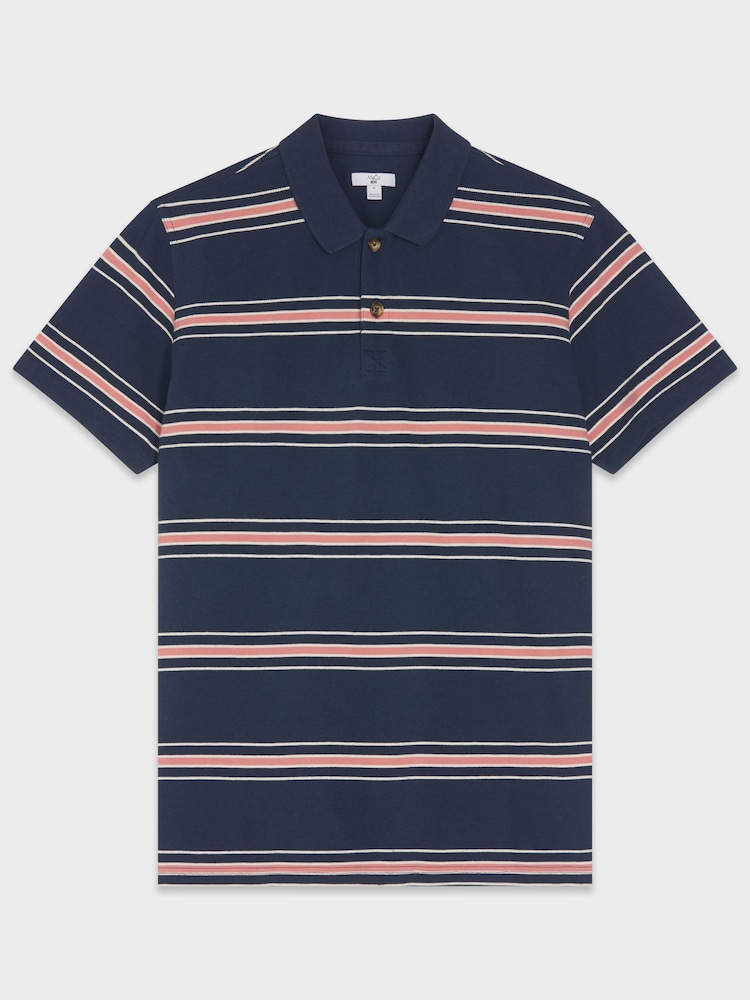 M&Co Blue Stripe Polo Shirt - Image 1 of 1