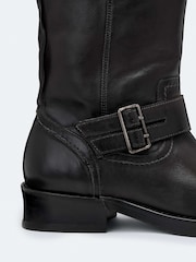 AllSaints Black Bailey Biker Boots - Image 3 of 4