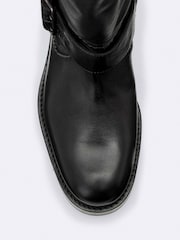 AllSaints Black Bailey Biker Boots - Image 4 of 4