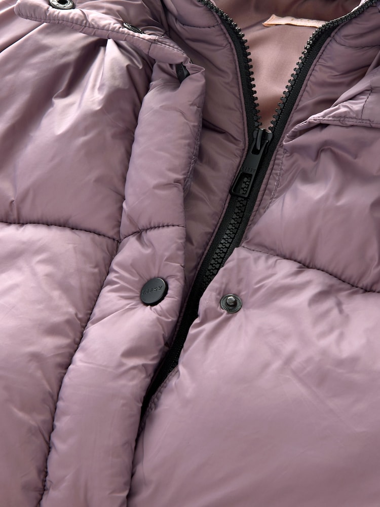 Lipsy Purple Short Padded Coat (5-16yrs) - Image 9 of 9