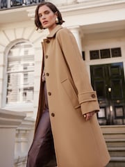 Love & Roses Camel Car Coat - Image 1 of 4