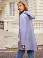 Lipsy Purple Shimmer Shower Resistant Lightweight Rubberised Rain Coat (3yrs-16yrs) - Image 3 of 3