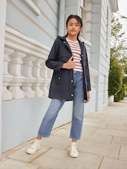 Lipsy Blue Shower Resistant Lightweight Rubberised Rain Coat (3yrs-16yrs) - Image 2 of 4