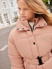 Lipsy Pink Short Padded Coat (5-16yrs) - Image 3 of 4