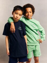 Lyle & Scott Lawn Green Boys Club Back Graphic Sweatshirt - Image 2 of 3
