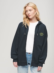 modra - prevelik kapucar Superdry Athletic Essential - Slika 1 iz 9