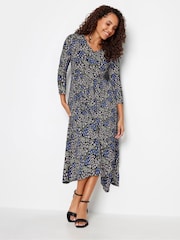Schwarz/Grau - M&Co Petite-Kleid mit V-Ausschnitt - Bild 2 von 4