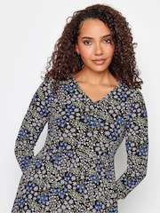 Schwarz/Grau - M&Co Petite-Kleid mit V-Ausschnitt - Bild 4 von 4