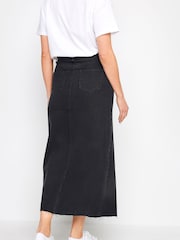 Long Tall Sally Black 100% Cotton Denim Maxi Skirt - Image 2 of 4