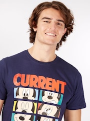 Character Blue Mens Mickey Mouse Disney 100% Cotton Pyjamas - Image 4 of 4