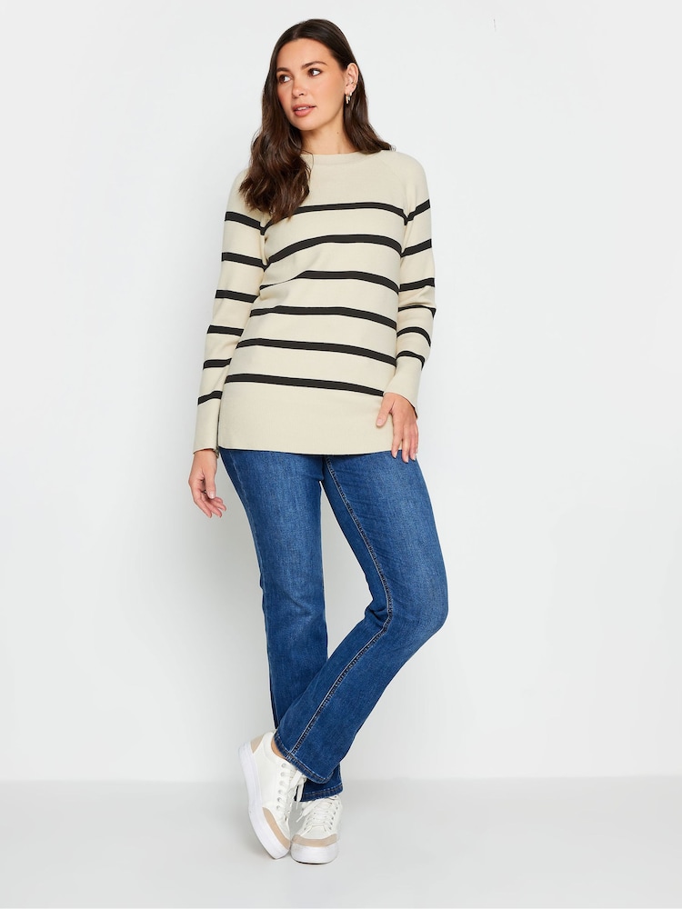 Long Tall Sally Natural Striped Jumper - Image 1 of 4