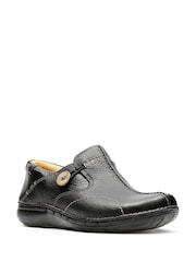 Clarks Black Un Loop Shoes - Image 3 of 7