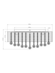 Grey Palazzo Large 5 Light Flush Ceiling Light - Image 2 of 4