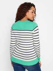 M&Co Green Striped Jumper - Image 4 of 6