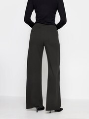 Long Tall Sally Black Button Detail Wide Leg Trousers - Image 2 of 4