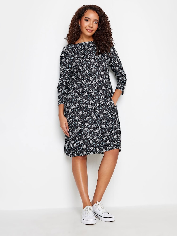 M&Co Black/White Pocket Swing Dress - Image 1 of 4