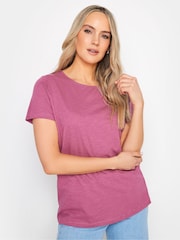 Long Tall Sally Blue 100% Cotton Stripe Short Sleeve T-Shirts 2 Pack - Image 2 of 5