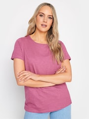 Long Tall Sally Black/Pink 100% Cotton Short Sleeve T-Shirts 3 Pack - Image 2 of 5