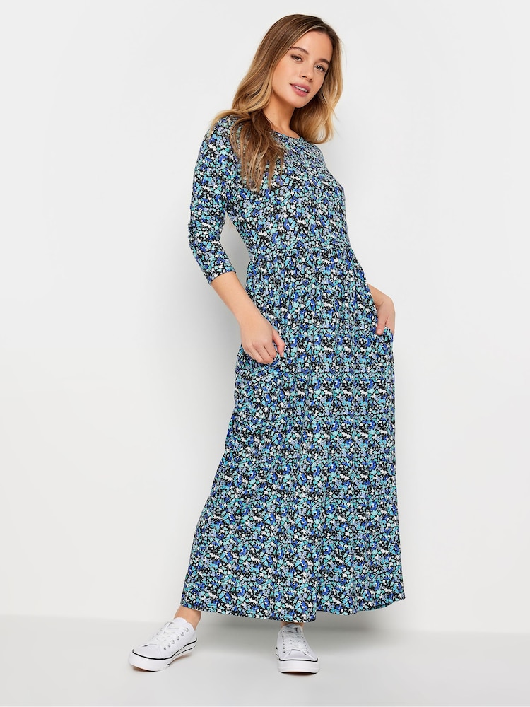 M&Co Blue Petite Pocket Maxi Dress - Image 2 of 5