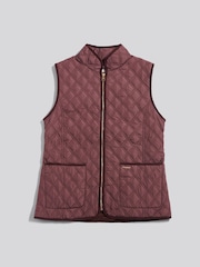 U.S. Polo Assn. Purple Corduroy-Trim Quilted Hacking Gilet - Image 1 of 3