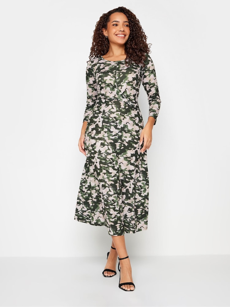 M&Co Green Twist Front Midaxi Dress - Image 2 of 5