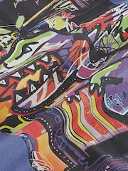 Blue Dino Art Short Sleeve Graphic T-Shirt (3-16yrs) - Image 3 of 3