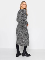 Long Tall Sally Black Polka Dot Long Sleeve Tea Dress - Image 3 of 8