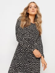 Long Tall Sally Black Polka Dot Long Sleeve Tea Dress - Image 8 of 8