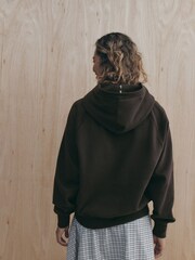 self. Chocolate Brown Hoodie - Image 3 of 4