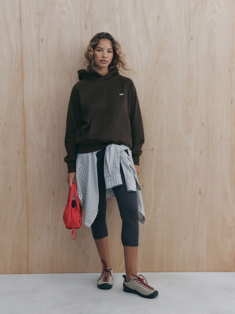 self. Chocolate Brown Hoodie - Image 4 of 4