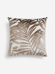 Gold Cut Velvet Palm Leaf 50 x 50cm Cushion - Image 2 of 5
