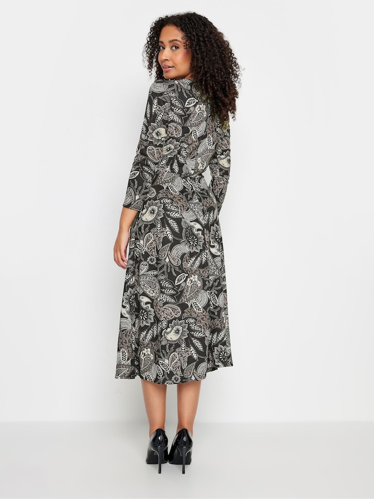 M&Co Brown Petite Twist Midaxi Dress - Image 2 of 3