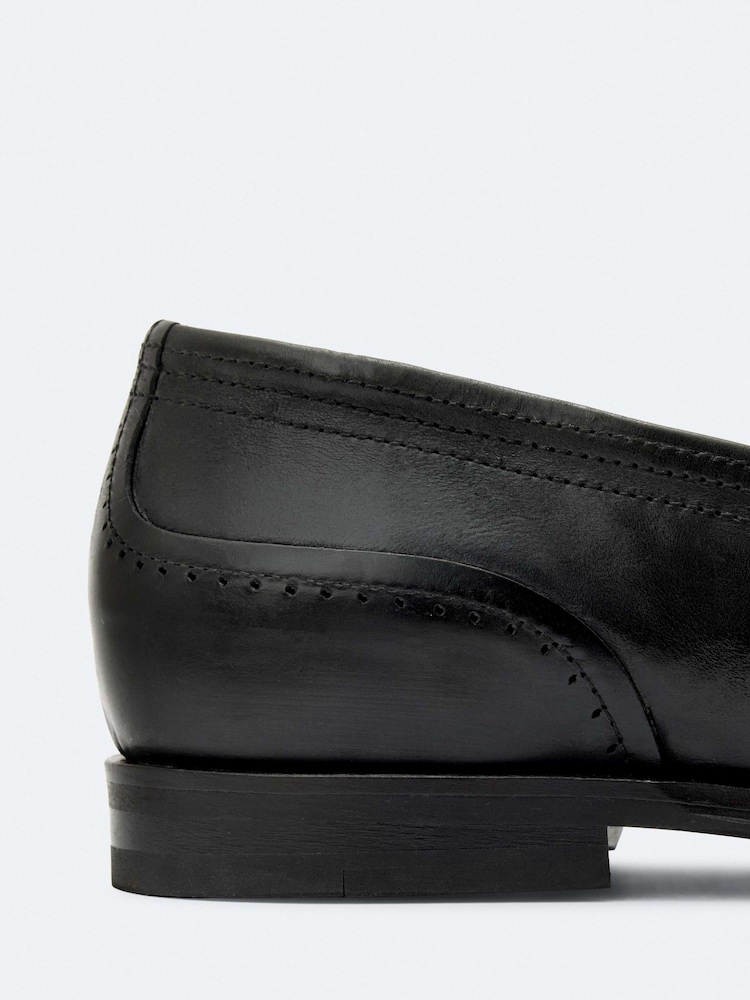AllSaints Black Jules Stitch Loafers - Image 4 of 4 AllSaints Black Jules Stitch Loafers - Image 4 of 4