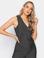 Long Tall Sally Black Pinstripe Waistcoat - Image 2 of 5