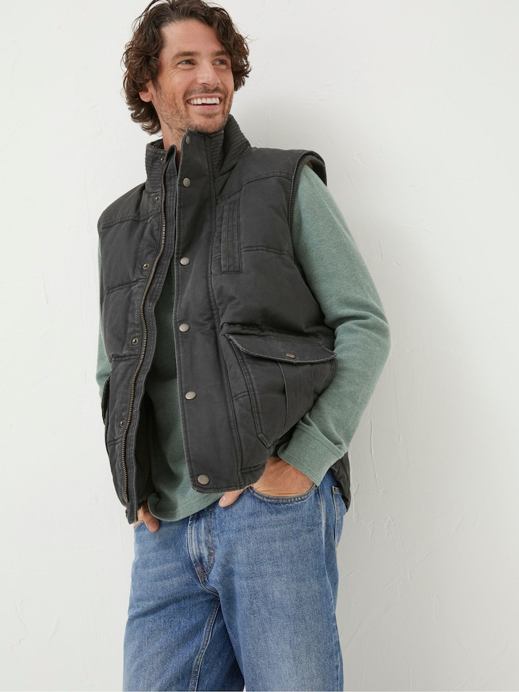 FatFace Grey Paignton Gilet - Image 1 of 7