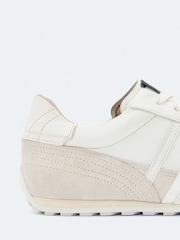 AllSaints White Liam Lace Up Trainers - Image 4 of 4