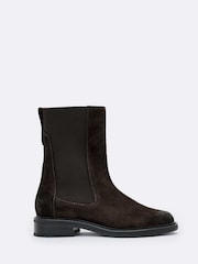 AllSaints Brown Beryl Suede Boots - Image 1 of 4