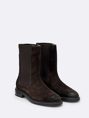 AllSaints Brown Beryl Suede Boots - Image 3 of 4