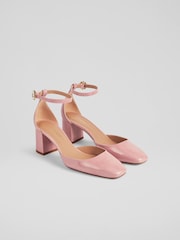 LK Bennett Pink Patent Leather D'orsay Courts - Image 2 of 4