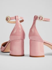 LK Bennett Pink Patent Leather D'orsay Courts - Image 4 of 4