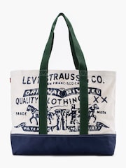 Levi's® Ecru Two Horse Printed 100% Cotton Tote Bag - Image 2 of 5