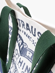 Levi's® Ecru Two Horse Printed 100% Cotton Tote Bag - Image 4 of 5